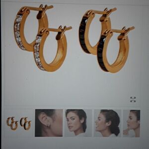 NIB Summer & Rose Set of Huggie Hoop Earrings